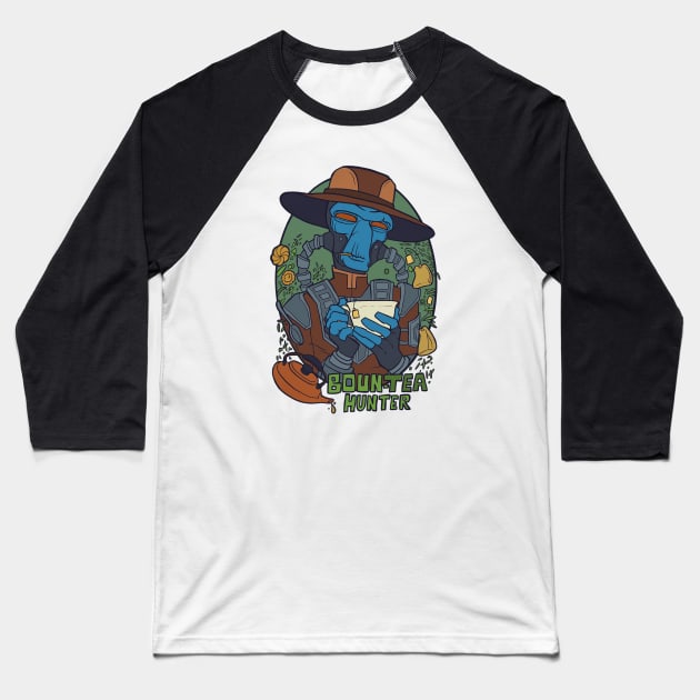 Boun-Tea Hunter Baseball T-Shirt by Cheella